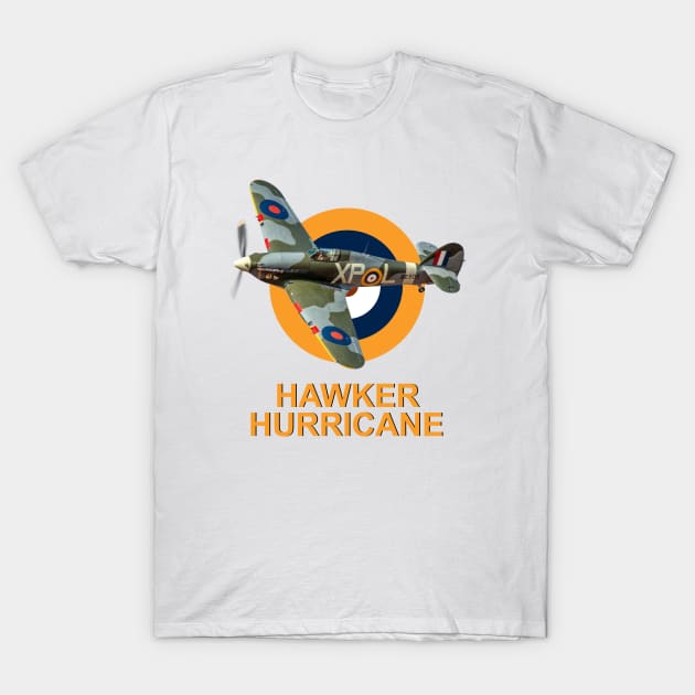 Hawker Hurricane and Roundel T-Shirt by SteveHClark